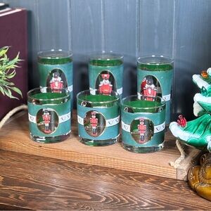 Cutler Toy Soldier Drinking Glasses – Set of 6, 3 Tall + 3 Short
